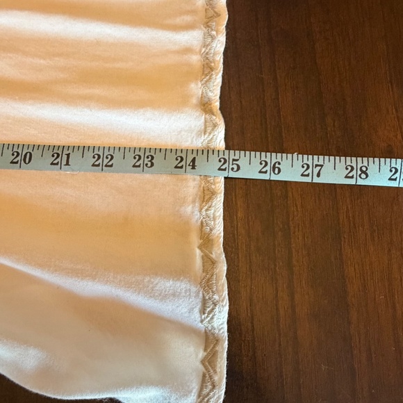 Chelsea & Theodore Boho Chic Blouse Bell Sleeve, Tan & Cream, Size Large - Picture 16 of 16